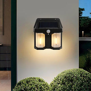 Lampada solare da parete doppia