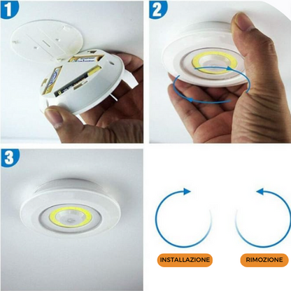 kit da 3 luci adesive con telecomando